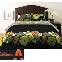 Perry Ellis Floral Border 3-piece Mini Duvet Cover Set for $36 Shipped