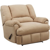Tan Microfiber Jumbo Recliner for $249